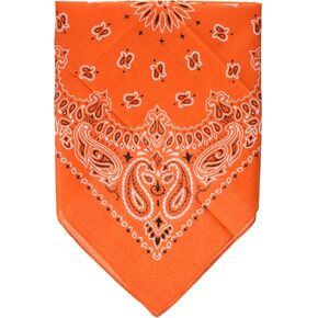 Carolina Fox Outdoor 83-30 22" X 22" Bandanna - Orange Paisley