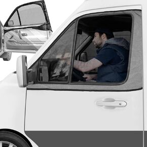 Yahenda Van Window Bug Screen 47 x 33 Inches Universal Cars Sun Protection Net Breathable Mesh Car Window Covers Car Shades for Front Windows Magnetic Suction Privacy Protection for Van SUV Cars