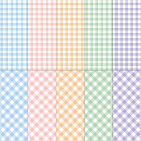 Whaline 100 Sheet Plaids Tissue Paper Colorful Checked Pastel Gift Wrapping Paper 10 Design Light Color Plaids Decorative Art Paper for Summer Baby Shower Birthday DIY Crafts Decor, 14 x 20 Inch