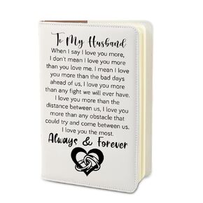 PLITI To My Husband Journal Notebook From Wife Husband Birthday Gift When I Say I Love You More Quote Notebook For Men (To My Husband JN)