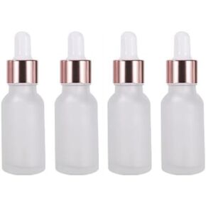 Travel Essential Oil Dropper Bottle - Transparent Frosting Glass Bottle Rubber Essence Cosmetics Dropper Bottles Portable Tincture Bottles With Dropper Empty Bottle Dropper (0.5oz/15ml 6 Pack)