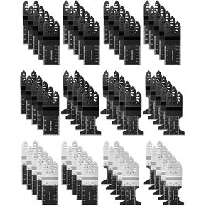 GORWARE 60PCS Oscillating Saw Blades, Bi-Metal Quick Release Multitool Blades for Soft Metal Wood Plastic Nails, Compatible with Milwaukee, Fein Multimaster, Makita, Ryobi, Dewalt, Craftsman