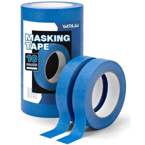 Painters Tape Bulk 10 Rolls (1650 Ft) Masking Tape, Blue Painter’s Tape for Artist DIY Crafts, Decorations, Labeling, Edge Finishing, 1 Inch x 55 Yards