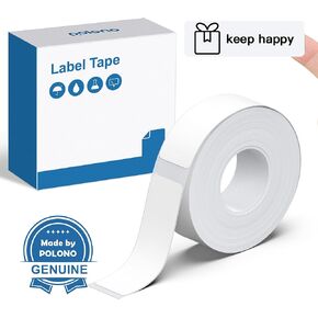 POLONO Genuine P31S Label Maker Tape, Adapted Label Print Paper, 14x50mm(0.55"x1.97"), Standard Laminated Self-Adhesive Label Tape, Thermal Label Maker Tape Refill for Home Office, 180 Labels, White
