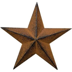 CWI Gifts 6-Piece Barn Star Wall Décor Set, 3.5-Inch,Rust/Black