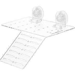 INKPET Big Size Turtle Acrylic Basking Platform, Tortoise Resting Terrace for Middle-Big Size Turtles Crabs Frogs mudskipper Newts