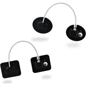 Refrigerator Lock 2 Packs,Cabinet Locks with Keys,Refrigerator Lock for Children,Freezer Lock,Used in Refrigerator Door,Cabinets,Drawers,Fridge Lock with Silicone Wire Protection(Black)
