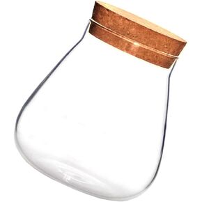 1pc Cork Glass Bottle Mini Jar Fish Tank Plants Artifical Moss Sweetmeat Jar Food Storage Container Glass Coffee Jar DIY Art Crafts Storage Pot Storage Jar Brown Bottle Cap Cork