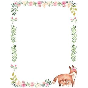 Great Papers! Fancy Foxes Letterhead for Invitations, Announcements and Personal Messages, Printer Friendly 8.5" x 11", 50 Pack (2023061)