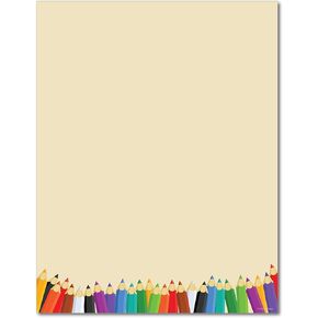 Back To School Stationery Paper - 80 Sheets - Great for First Day of School