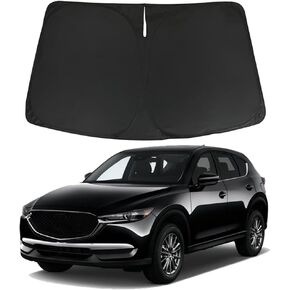D-Lumina CX5 Windshield Sunshade Compatible with 2017 2018 2019 2020 2021 2022 2023 2024 Mazda CX-5 (Sport, Touring, Grand Touring, 4Door Crossover) - Foldable Front Window Sun Shade Shield Protector