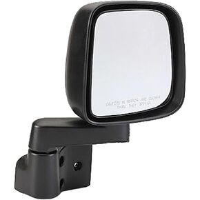 Dorman 955-695 Passenger Side Manual Door Mirror - Folding Compatible with Select Jeep Models, Black