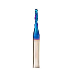 2PCS BRB236 Milling Cutters Ball Nose Up Cut CNC Router Bits NACO Coated 2D and 3D Carving Tapered Angle 3.6 Deg with 1/16 Inch Cutting Dia 1/16"CD X 1-1/2"CL X 1/4"SD x 3"OL…