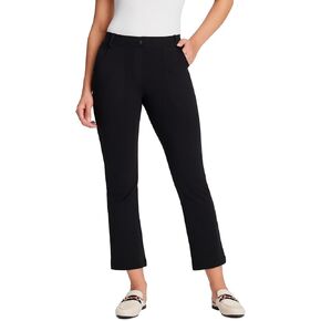 Yogipace,4 Pockets/Belt Loops,Women's Petite/Regular/Tall Stretchy Cropped Yoga Dress Pants Kick Flare Work Pants Capris