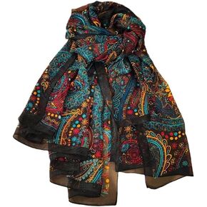 Silk Scarf for Women Lightweight Large Fashion Scarves Shawls Elegant Cashmere Dressy Scarf Soft Sunscreen Wraps