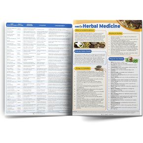 Zastic! Herbal Medicine Chart (140 Herbs) - 9" x 12" Tear-Free/Waterproof Holistic Herbal Wellness Reference Guide - Natural Herbal Therapy & Holistic Chart to Wellness