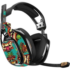 MightySkins Skin Compatible with Astro A40 3rd Generation Gaming Headset - Crazy Tikis Protective, Durable, and Unique Vinyl Decal wrap Cover Easy to Apply, Remove, and Change Styles Made in The USA