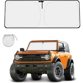 Front Windshield Sun Shade Compatible with Dodge RAM 1500 2010-2022 2023 2024 2025, Sun Visor Protector Blocks UV Rays Sunshade for RAM 2500 3500 Foldable Interior Accessories
