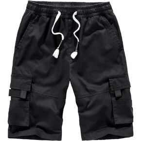 LBL Leading the Better Life Mens Shorts Casual Drawstring Zipper Pockets Elastic Waist