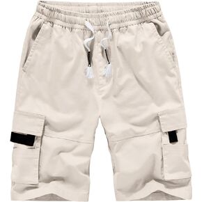 LBL Leading the Better Life Mens Shorts Casual Drawstring Zipper Pockets Elastic Waist