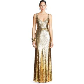 HALSTON Women's Zahra Gown in Degrade Sequin