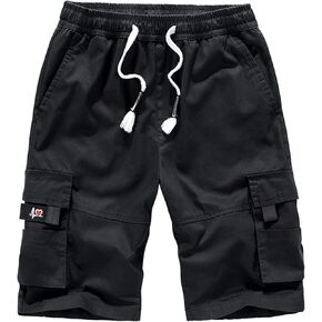 AOTORR Men’s Casual Cotton Short Drawstring Elastic Summer Jogger Loose Fit Athletic Workout Shorts
