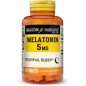 Mason Natural Vitamin Melatonin 5 Mg with Vitamin B-6 Extra Strength 60 Count