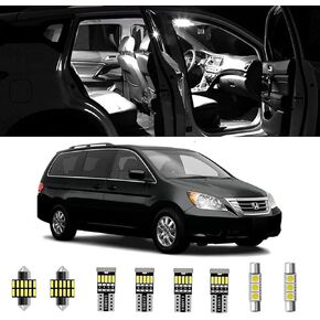 14pcs Odyssey Interior LED Lights Kit Super Bright LED Map Dome Light Bulbs for 2005 2006 2007 2008 2009 2010 Honda Odyssey All Models