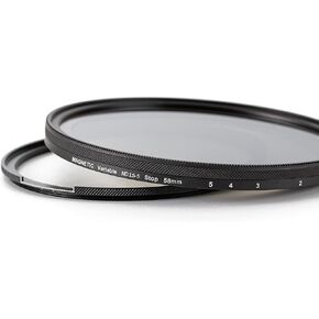 Kase Wolverine Magnetic 58mm 2nd Generation Vari ND 1.5-5 Stop ND3 to ND32 Shockproof Tempered Optical Glass Filter Incl Anti-Rotation Adapter