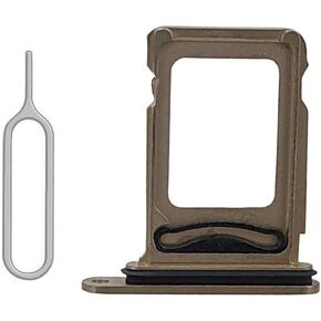 SIM Card Tray Holder Slot with Rubber Waterproof Gasket Replacement incl. Open Eject Pin for iPhone 13 Pro and 13 Pro Max (Dual Sim) Graphite