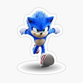 Sonic The Hedgehog Sticker - Sticker Graphic - Auto, Wall, Laptop, Cell, Truck Sticker for Windows, Cars, Trucks