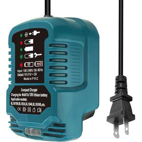 JJXNDO DC18RC 18 Volt Lithium Battery Charger Replacement for Makita 18V Lithium-Ion Battery BL1850 BL1840B BL1820 BL1815 BL1860 BL1430 BL1450 BL1830 Mini Compact Charger(Not for 14.4V)