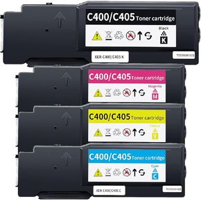 Versalink C405 Toner for Xerox C400/C405 Printer 106R03512 106R03513 106R03514 106R03515 Ink Cartridge,High Capacity Toner Bundle Compatible with C405YDN C400DN Multifunction Color Printer(4 Pack)
