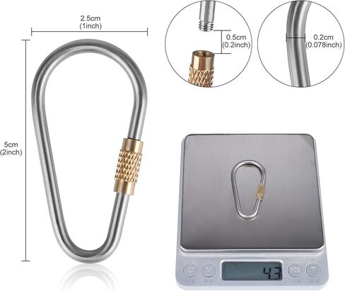 10 قطع من حلقات التثبيت الصغيرة المصنوعة من التيتانيوم، حلقة مثالية على شكل حرف D للاستخدام الخارجي والداخلي in Kuwait
