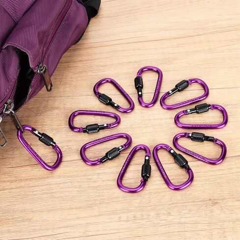 10 قطع من مشبك حلقة تسلق، 2.28 بوصة من الألومنيوم على شكل حلقة على شكل حرف D، ملحقات رياضية بخطاف للتخييم والمشي لمسافات طويلة في الهواء الطلق in Kuwait