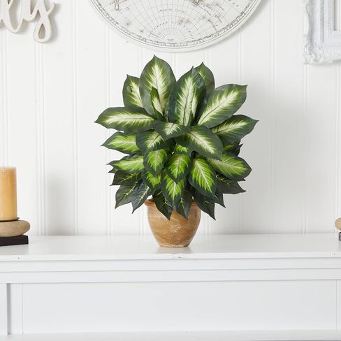 Nearly Natural Dieffenbachia Artificial Plant in Ceramic Planter in Saudi Arabia