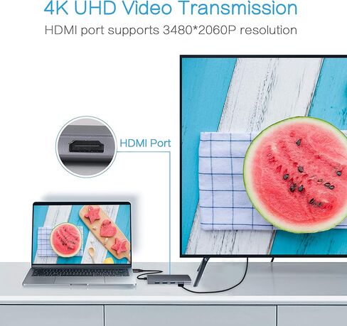 محور USB C إيثرنت، محول متعدد المنافذ 6 في 1 من النوع C Hdmi Hub مع إيثرنت 1000 متر، HDMI 4K، 3 منافذ USB 3.0، منفذ شحن PD، محطة إرساء متوافقة مع أجهزة الكمبيوتر المحمولة MacBook وChromebook وUSB-C in Kuwait