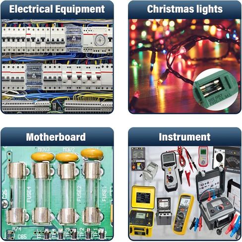 ALLECIN 20A 250V 5x20MM صمام زجاجي سريع النفخ 20 أمبير 250 فولت 0.2 × 0.78 بوصة صمامات أنبوبية سريعة المفعول F20AL250V (عبوة من 30 قطعة) in Kuwait