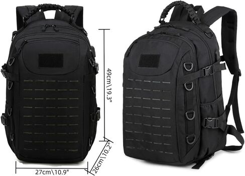 Heavy duty zipper military backpack Outdoor Tactical Backpack Nylon canvas backpack，hiking camping travel Backpack， 3-day backpack，water resistant (01#khaki) in Saudi Arabia