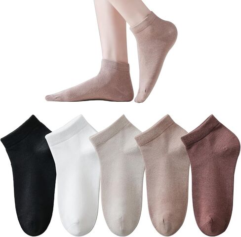 Marchare Womens Ankle Seamless Socks Thin Bamboo Viscose Dress Socks Low Cut Socks Soft Lightweight in Saudi Arabia