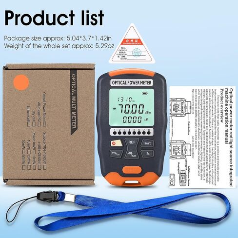 BAOSHLA A-D70 4 in 1 Fiber Optic Power Meter -70~+10dbm Built-in 50MW Visual Fault Locator SC/FC/ST Universal Interface with FC-LC Adapter Optical Fiber Tester (OPM VFL RJ45 LED) Cable Tester in Saudi Arabia