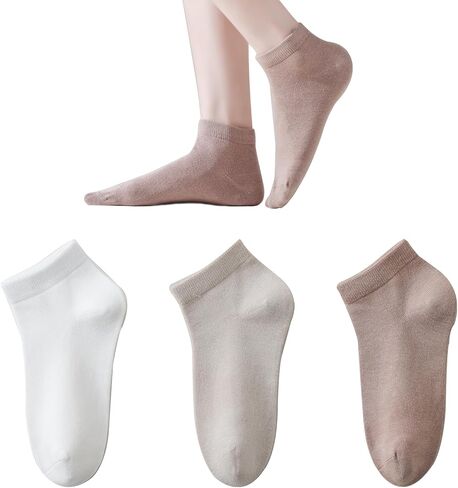 Marchare Womens Ankle Seamless Socks Thin Bamboo Viscose Dress Socks Low Cut Socks Soft Lightweight in Saudi Arabia