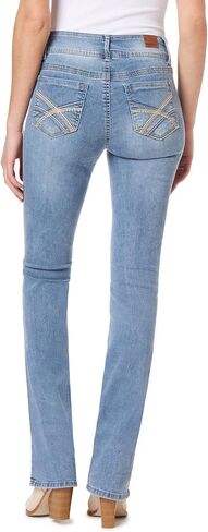 WallFlower Women's Luscious Curvy Bootcut Mid-Rise Insta Stretch Juniors Jeans (Standard and Plus) in Saudi Arabia