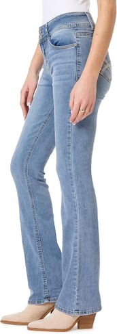 WallFlower Women's Luscious Curvy Bootcut Mid-Rise Insta Stretch Juniors Jeans (Standard and Plus) in Saudi Arabia