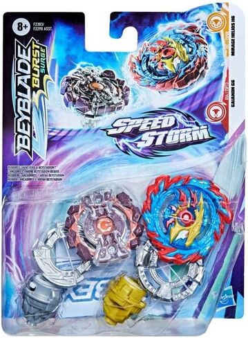 Beyblade Burst Surge Speedstorm Mirage Helios H6 and Gaianon G6 Spinning Top Dual Pack - 2 Battling Game Top Toy for Kids Ages 8 and Up in Saudi Arabia