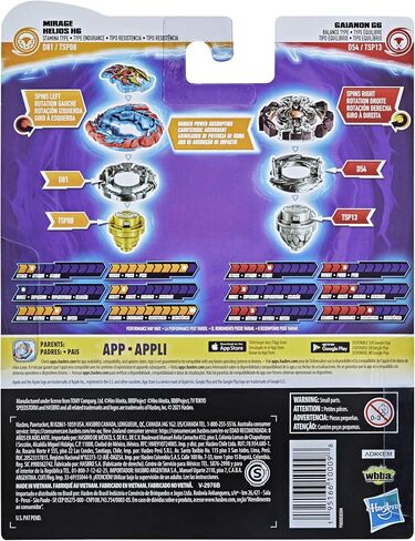 Beyblade Burst Surge Speedstorm Mirage Helios H6 and Gaianon G6 Spinning Top Dual Pack - 2 Battling Game Top Toy for Kids Ages 8 and Up in Saudi Arabia