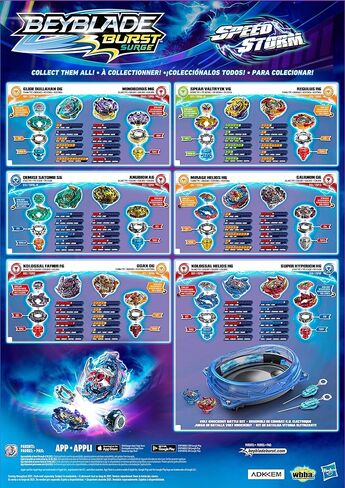 Beyblade Burst Surge Speedstorm Mirage Helios H6 and Gaianon G6 Spinning Top Dual Pack - 2 Battling Game Top Toy for Kids Ages 8 and Up in Saudi Arabia