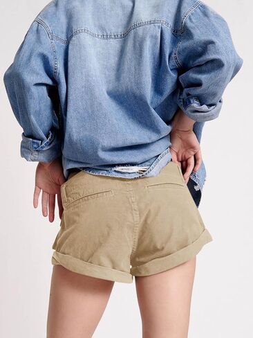 سراويل قصيرة للسيدات من PLNOTME بخصر منخفض Y2K وجيوب بأزرار وجيوب مكبلة بحاشية صيفية ساخنة in Kuwait