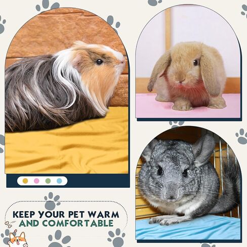 Remerry 32 Pcs Guinea Pigs Blankets Bulk Soft Warm Fleece Blankets 60x50 Inch Flannel Polyester Throw Bedding Accessories Reusable Pet Pee Sleep Mat Pad Cover for Hamster Ferret Dog Puppy Cat in Saudi Arabia