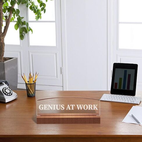 Ammonite P.S You Got This Wooden Desk Plaque Sign with LED Illumination - Office Desk Accessories | Gifts for Coworkers & Boss | Unique Gifts for Dad from Son Daughter in Saudi Arabia